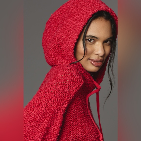 Anthropologie Pilcro Sailcloth Hooded Cropped Sweater - Picture 2 of 5